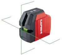 PM 2-LG Linjelaser med grøn laserstråle Grøn linjelaser med 2 meget synlige stråler til nivellering og opmåling