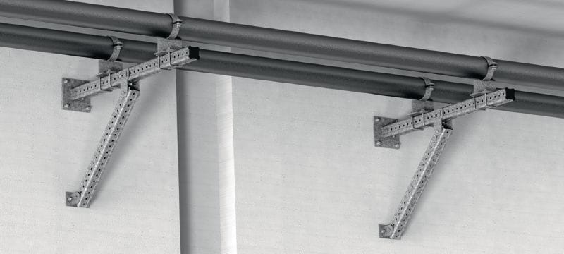 MIC-CU-MAH Forbinder Varmgalvaniseret forbinder (HDG) til fastgørelse bjælker direkte på beton ved vinkler mellem 0 og 180 grader Arbejdsopgaver 1