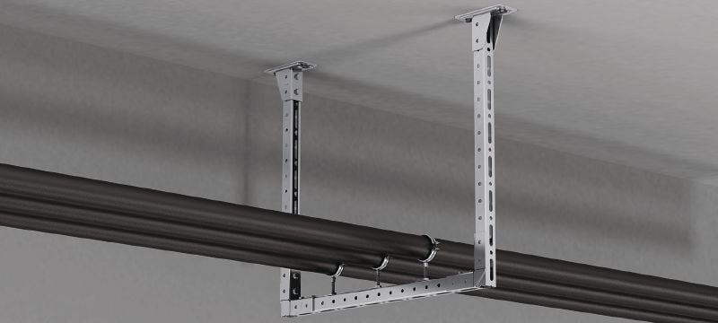MT-B-O2 FL Formonteret endeplade Basisforbinder med formonteret Fast-Lock-møtrik og -bolt til forankring af stringerkanalkonstruktioner til beton eller stål Arbejdsopgaver 1