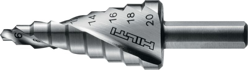 HSS trinbor HSS trinbor med fladt 3-skaft til hurtigere boring af huller i metal ved hjælp af bore-/skruemaskine