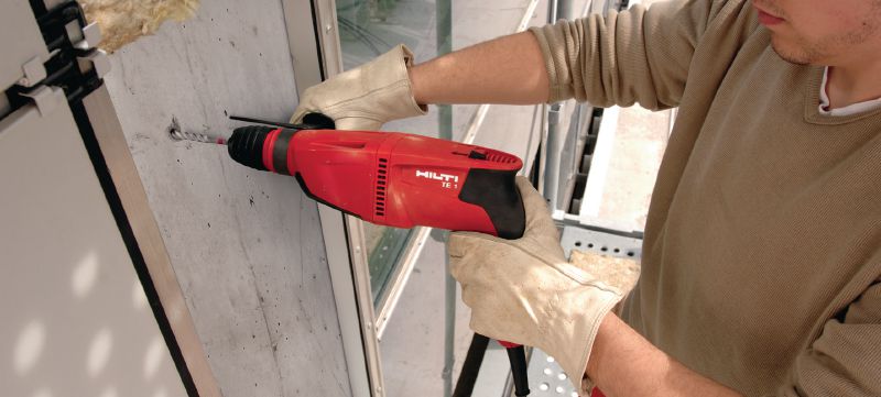 TE 1 borehammer Kompakt og let single-mode SDS Plus (TE-C) borehammer med pistolgreb – til boring i beton Arbejdsopgaver 1