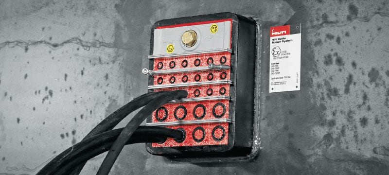 CFS-T SS sikringssystemer Sikringssystemer til montering af brandstopmoduler til forsegling af kabel-/rørgennemføringer – kan svejses til stålskotter og -dæk Arbejdsopgaver 1