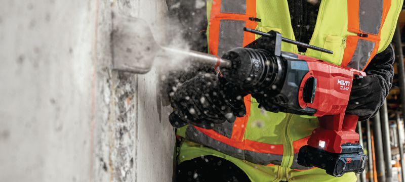 TE 5-22 batteridrevet borehammer Kraftfuld TE 5-22 SDS Plus borehammer med lang krop og spadehåndtag - ideel til nedadgående boring (Nuron-batteriplatform) Arbejdsopgaver 1