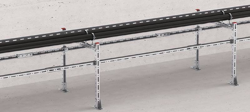 MT-CC-40/50 FL formonteret U-montering U-beslag med formonteret Fast-Lock-møtrik og -bolt til tværgående kanal-til-kanal-forbindelser med MT-stringerkanal Arbejdsopgaver 1