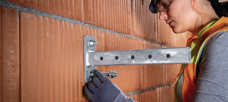 HAS 8,8 HDG gevindstang Forskåret gevindstang til injicerbare hybrid/epoxyankre i beton og murværk Arbejdsopgaver 1